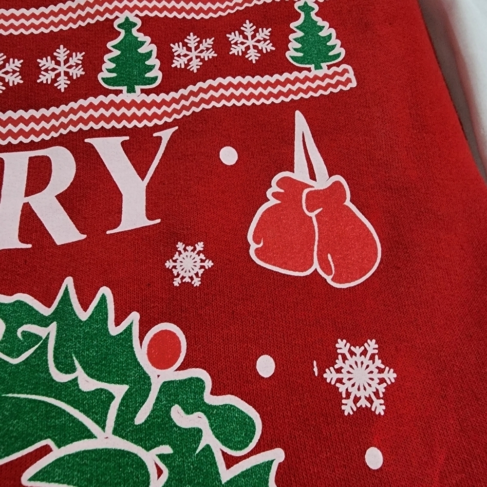 Mike Tyson Wild Bobby Red Ugly Christmas Sweatshirt Size XXL - Picture 5 of 6